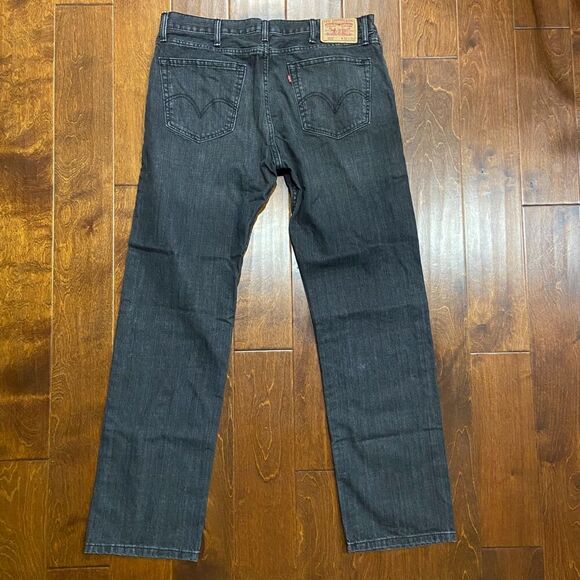 Levi's 505 Vintage Y2K Straight Leg Black Denim Jeans Men's Size 38W x 34L - Picture 5 of 11